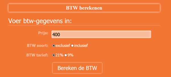 btw berekenen 9% en 21%