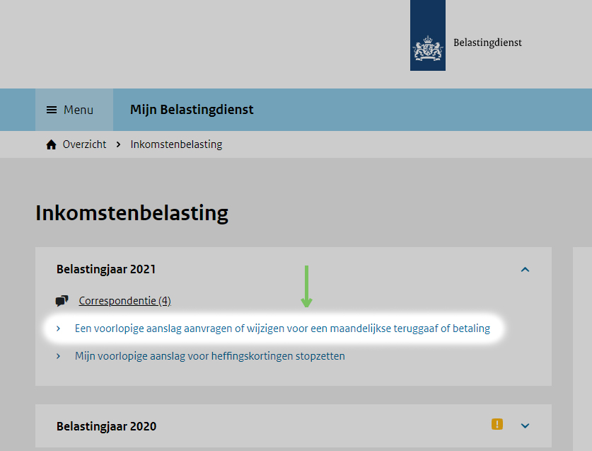 alles over de voorlopige aanslag