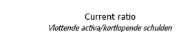 current ratio formule